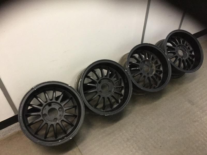 MIM 15" 4x108 7J deep dish alloy wheels, made in Italy original, not