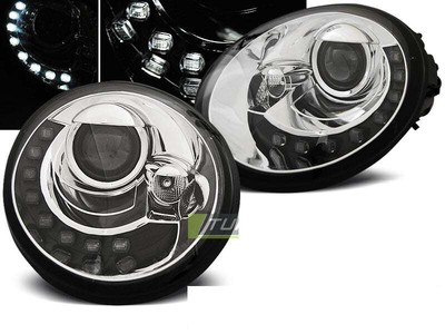 Faróis for VW NEW BEETLE 98-05 LED Chrome Frete Grátis AU LPVWL6W XINO AU