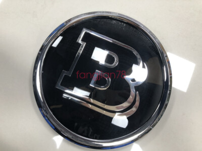 For Mercedes Benz B/C/E/S/ML Brabus Front Grille Badge Mirror Gloss Black Emblem