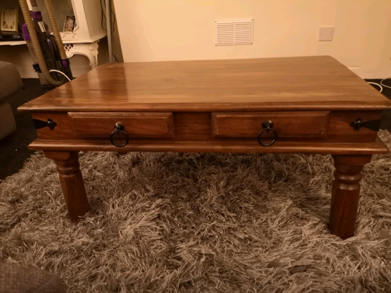 Solid dark wood coffee table | in Southside, Glasgow | Gumtree