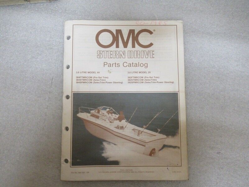 PM33 1986 OMC Stern Drive 3.8 L Model Final Edition Parts Cata...