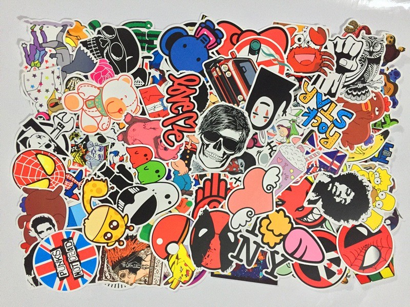 Pack of 200 Random Skateboard Guitar Travel Case Hypebeast Decal Vinyl Sticker