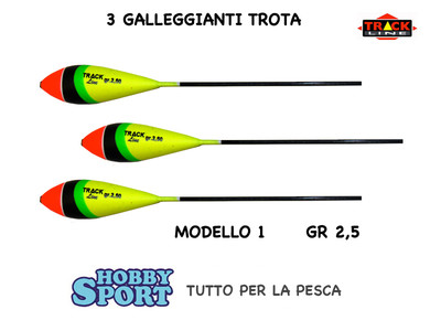 OGALLEGGIANTI TROTA TRACK MODELLO 1 GR 2,5 CONF 3 PZ