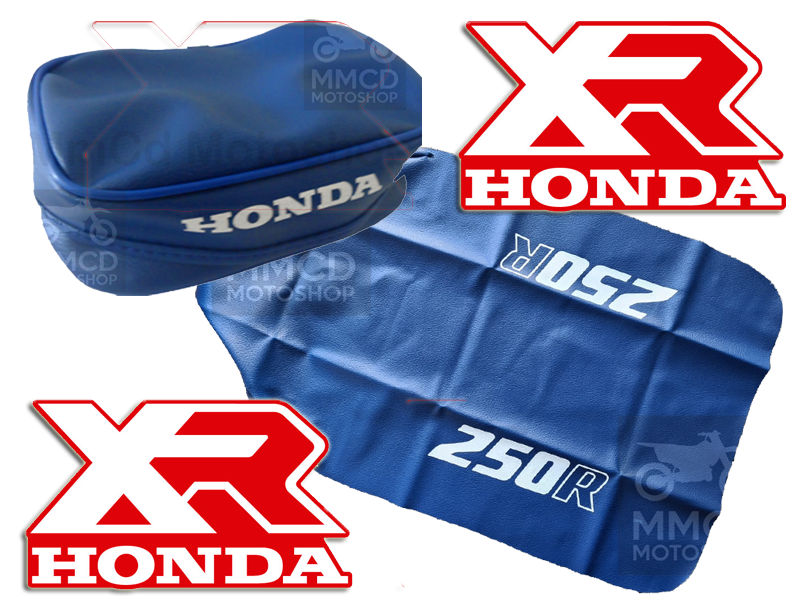 🏁 Tank decals Seat Cover and Rear Render BAG for Honda XR250R xr 250 1986 BLUE