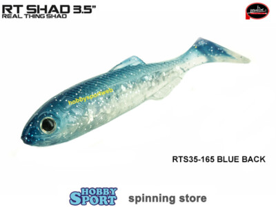MOLIX RT SHAD 3,5" COLORE 165 BLUE BACK SILVER FLK SPINNING LAGO FIUME 5 PZ