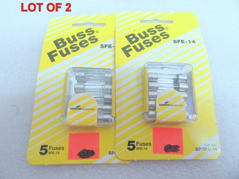 A25J Bussmann BP/SFE-14 Fuses 5-Pack Lot of 2 OEM New Factory Boat Parts