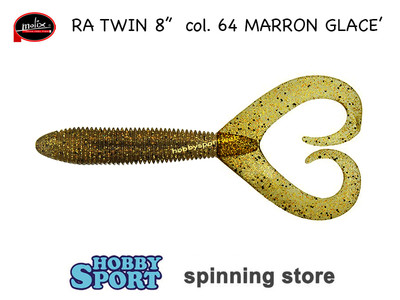 RA TWIN 8" MOLIX  COLOR 64 MARRON GLACE' SILICONICO PER LUCCIO  CONF 2 PZ