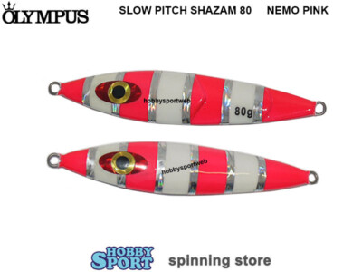 SLOW PITCH OLYMPUS SHAZAM JIG  COL.NEMO PINK 80 GR  PESCA MARE BARCA 00297424