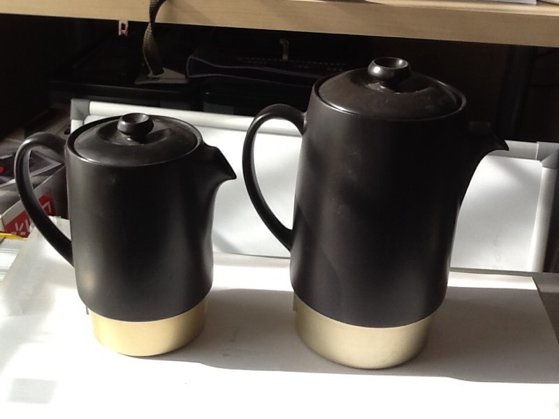 Vintage Russell Hobbs/Wedgwood coffee percolator & milk warmer in