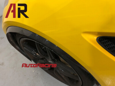 Front Fender CARBON FIBER Trim Flare Extension For 2014+ Corvette C7 Z06 CF