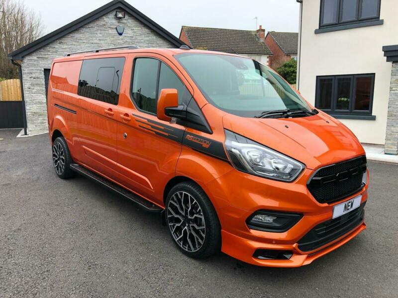 2021/21 FORD TRANSIT CUSTOM RS EDITION 185 AUTO LWB CREW VAN DOUBLE CAB