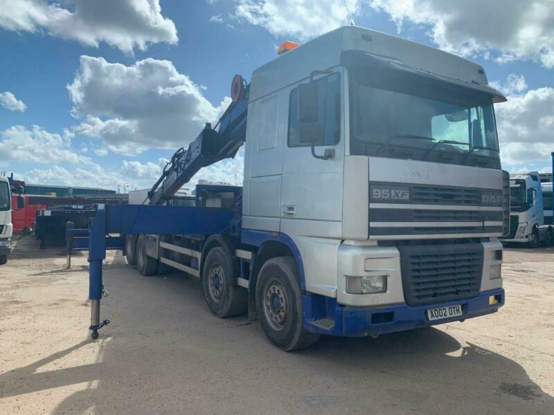 DAF TRUCKS FTG 95XF.430 Flatbed Crane Truck HIAB 5005 Crane in