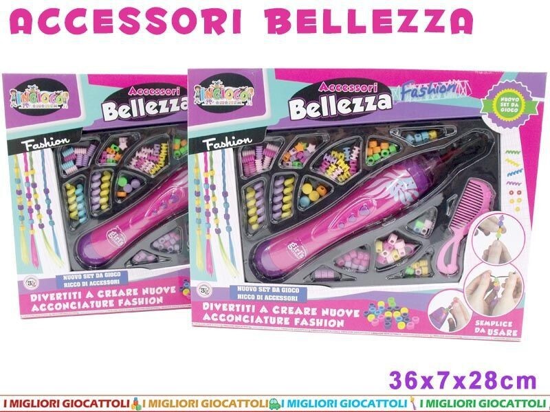 Set Accessori Bellezza Acconciature Fashion Capelli Gioco Giocattolo Bambini dfh