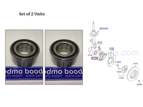 Front Wheel Bearing 517203S100 for Hyundai CRETA /TUCSON - Set of 2 Units