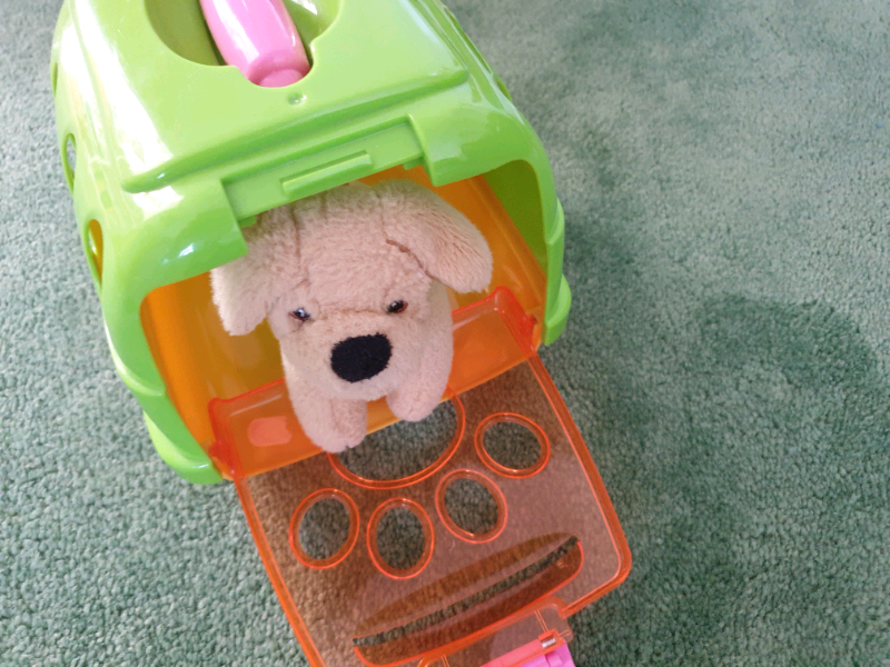 Soft toy dog in carry kennel in Chelmsford, Essex Gumtree