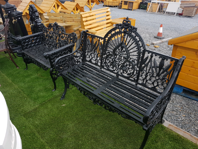 Ex Large Heavy Duty Cast Iron Garden Bench 6ft Wide And Furniture