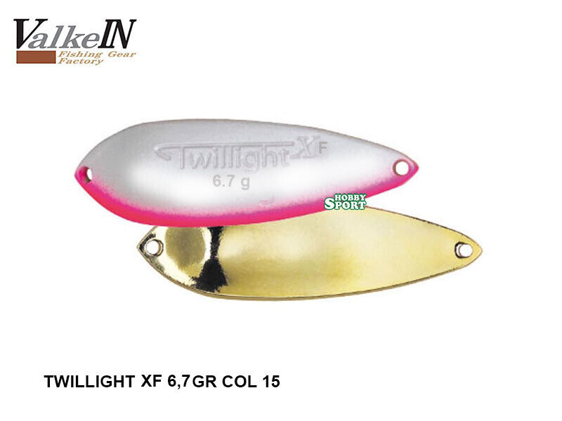 VALKEIN SPOON TWILLIGHT XF  6,7 GR   COLOR 15 BIANCO PINK  JAPAN TROUT AREA