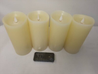 Illure 4-Pack 7 Inch Lumi360 Battery Operated Candles White w/ Remote
