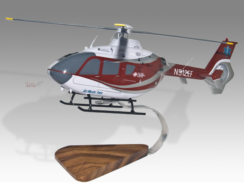 Airbus Eurocopter EC135 Air Medic Solid Wood Handmade Desktop Helicopter Model