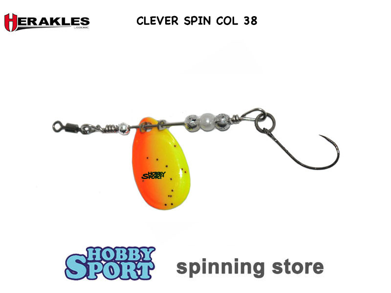 CLEVER SPIN SPOON 1,5 GR ARHKCLE38 CHART ORANGE  HERAKLES COLMIC X AREA TROUT