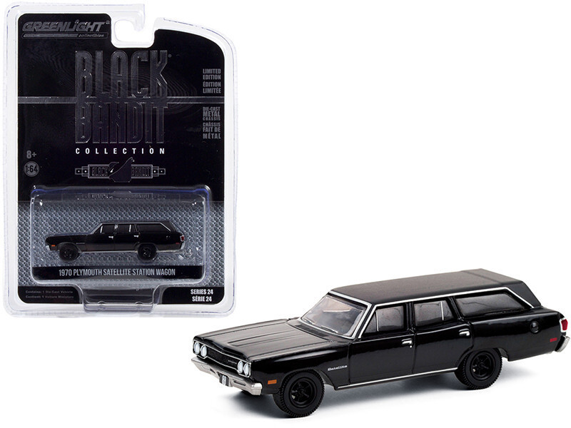 N45 GREENLIGHT 1970 PLYMOUTH SATELLITE STATION WAGON BLACK BANDIT 28050 A