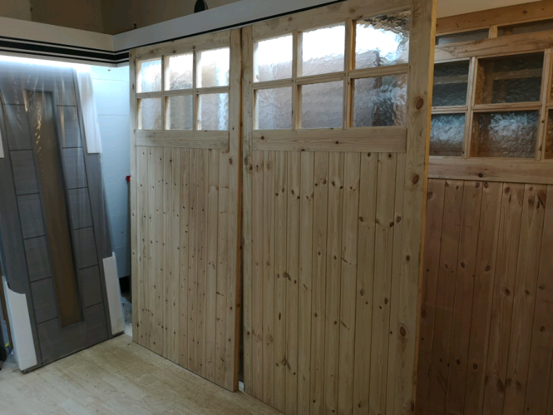 Garage double doors Wooden glazed in Halifax, West