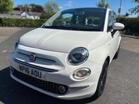 Fiat 500 LOUNGE IN WHITE BIG SPECIFICATION PAN ROOF ALLOYS 12 MONTH MOT WARRANTY