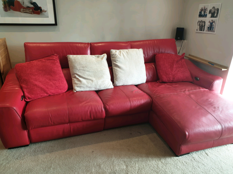 2 red leather recliner sofas in Derriford, Devon Gumtree