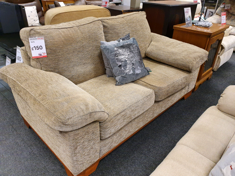 BHF Modern light brown fabric sofa in Huddersfield, West Yorkshire