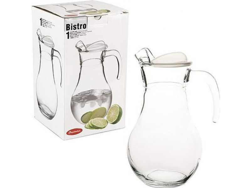 Giara Caraffa In Vetro Da 1,8 LT Brocca Acqua Vino Bevande Cucina Idea