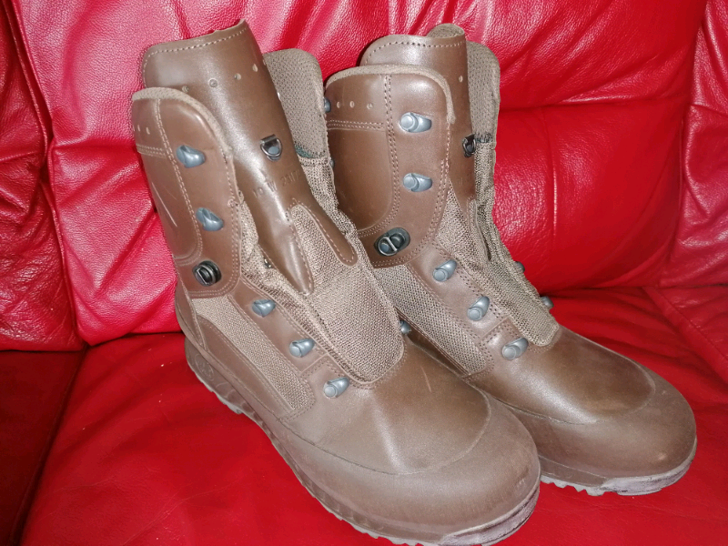polishing haix boots