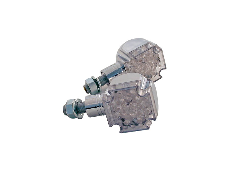 LED Blinker Paar hinten Mini CROSS schwarz E-geprüft für Yamaha TDR TDM SR