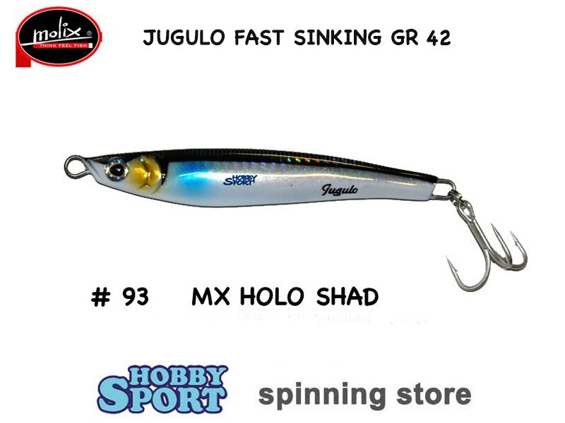 MOLIX JUGULO FAST SINKING 42 GR col  93 MX HOLO SHAD SPINNING MARE