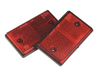 Sealey Reflex Reflector Red Oblong 75 x 10 x 46mm E-Approved Pack of 2 Pcs TB24