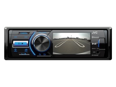 JVC KD-X561DBT DAB inkl Kennzeichen Kamera für Suzuki Splash 2008-2014 schwarz