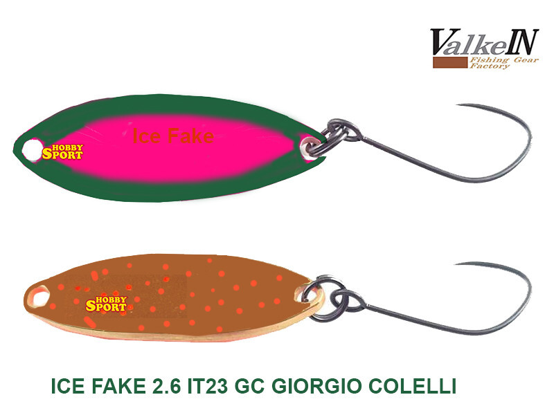 VALKEIN SPOON ICE FAKE 2,6 GR  ITALIAN COLOR IT 23GC  JAPAN TROUT AREA SPIN