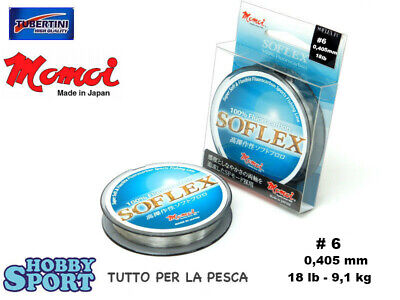 FILO SOFLEX MOMOI FLUOROCARBON BOBINA 100 MT DIAM. 0,407 MM 18 LB 9.1 KG