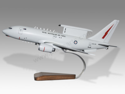 Boeing 737-7ES Wedgetail RAAF Solid Mahogany Wood Handcrafted Display Model