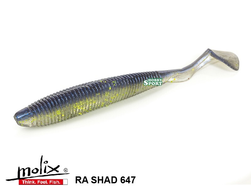 MOLIX RA SHAD  3'' COLOR  647 BLUE HERRING SPINNING SPIGOLA BLACK BASS