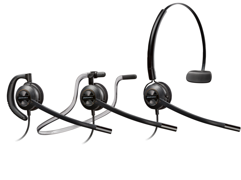 Poly 540 EncorePro UC Mono Convertible Wired Headset - Quick Disconnect 783P1AA