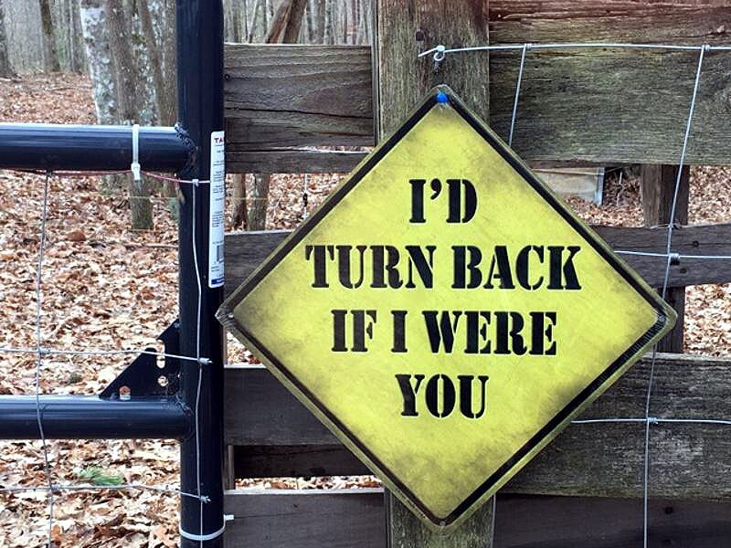"I'd Turn Back If I Were You" 16 1/2" Aluminum Street Sign New Made In The USA