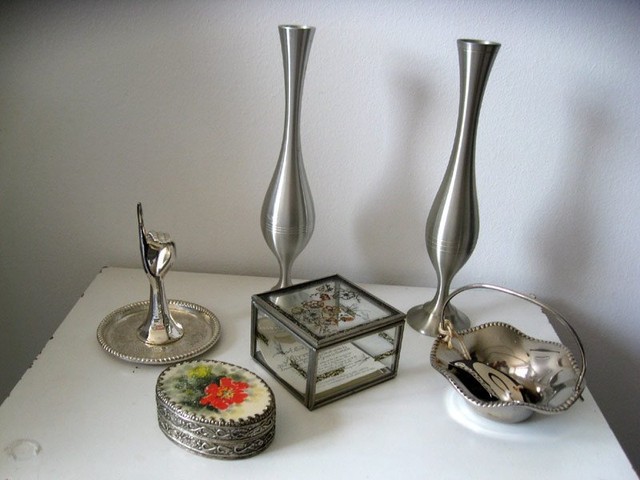 Joblot Vintage Silver Plated And Pewter Collectible Items In