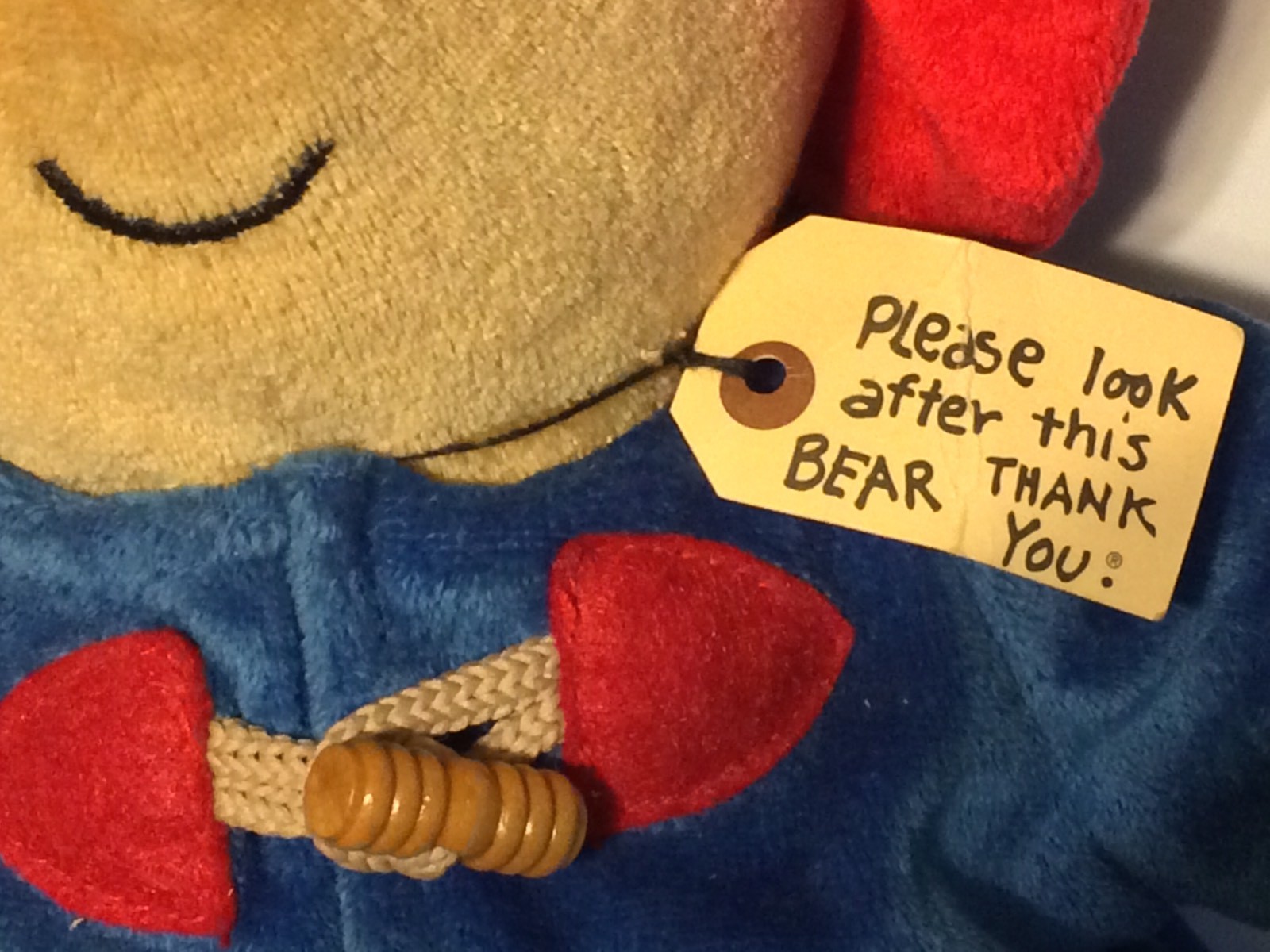 Paddington Bear Please Look After This Bear with Tag 12