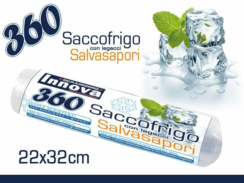 Set 360 Pezzi Sacco Frigo E Freezer 22X32Cm Sacchetti Gelo In Rotolo hmj
