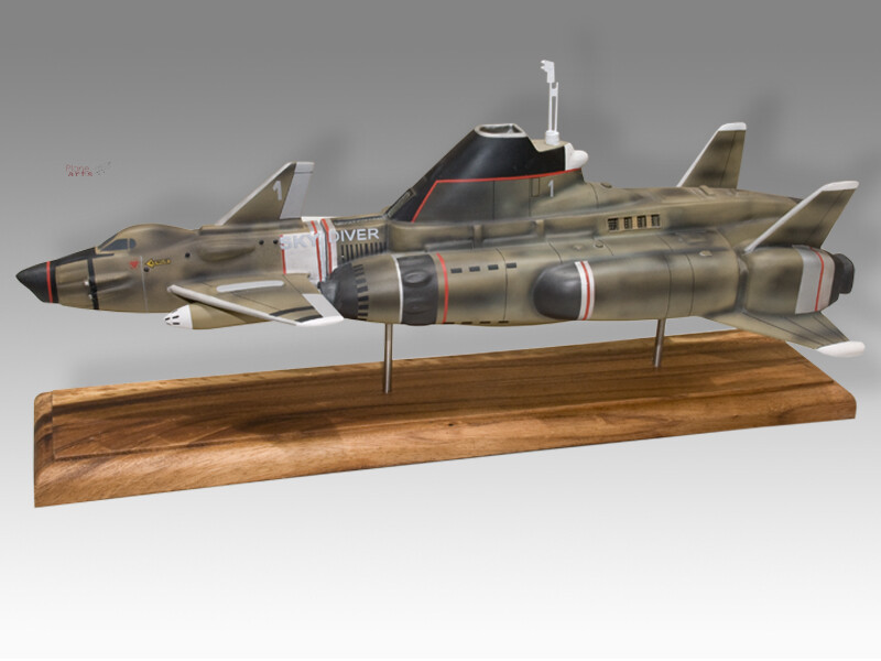 Shadow Skydiver 1 UFO 1973 Gerry Anderson Solid Wood Handcrafted Display Model