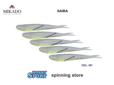 MIKADO SAIRA 381 SEXY SHAD GLITTER 14381 14 CM SILICONICO 5 PZ SPINNING SPIGOLA