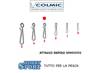 2 CONF. COLMIC GMH02002 SIZE 3 HANGING SNAP MOSCHETTONE AGGANCIO RAPIDO