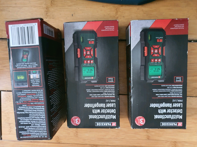 Parkside Laser Measure/ Spirit Level / Multifunctional Detector in