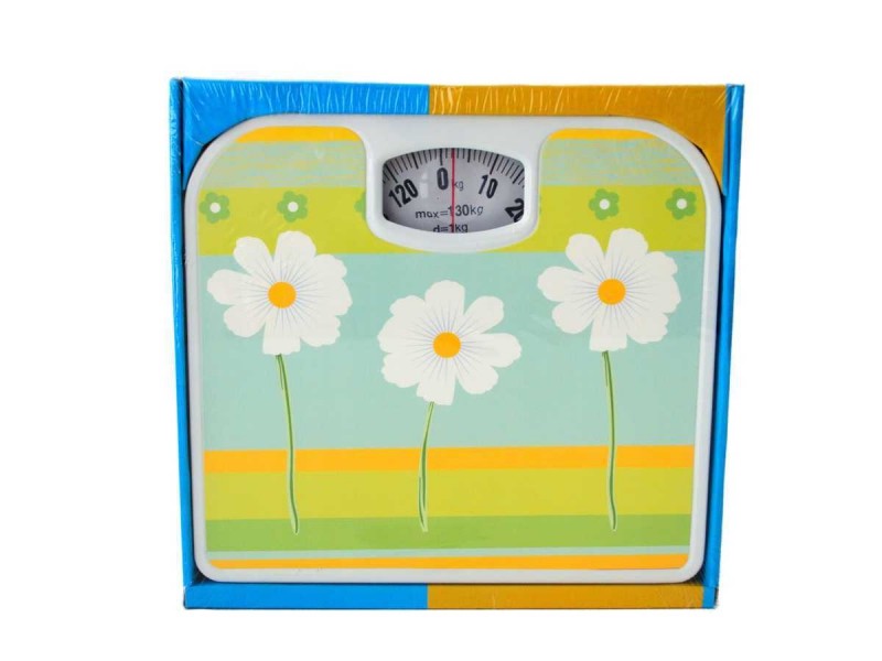 Bilancia Pesapersone Meccanica Pesa Persona Fantasia Fiori Fino A 130kg dfh