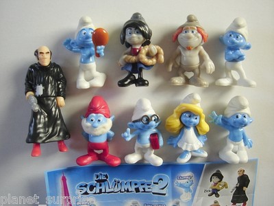 THE SMURFS 2 MOVIE 3D PEYO 2013 - KINDER SURPRISE FIGURES SET FIGURINES